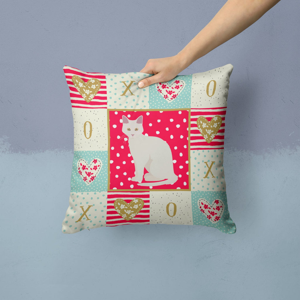 Aphrodite Giant Cat Love Decorative Throw Pillow 14x14 Indoor Outdoor Accent Cushion, Fabric Cover with Insert for Sofa, Bed, Porch & Living Room