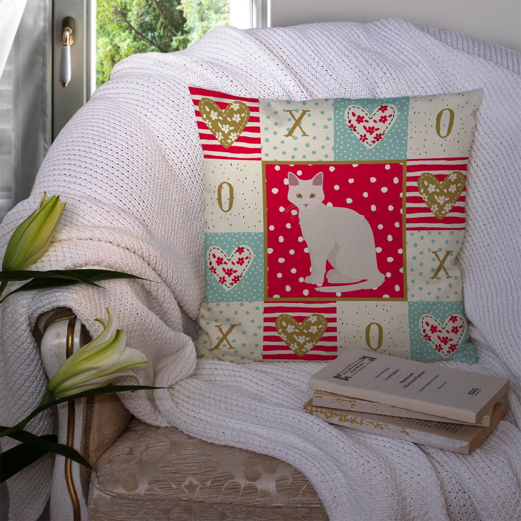Aphrodite Giant Cat Love Decorative Throw Pillow 14x14 Indoor Outdoor Accent Cushion, Fabric Cover with Insert for Sofa, Bed, Porch & Living Room