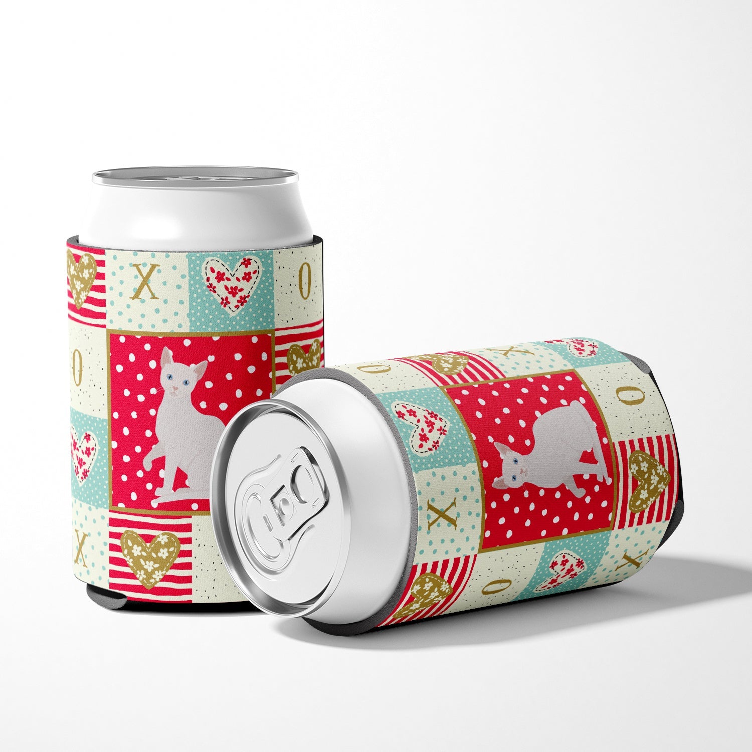Arabian Mau Cat Love Can or Bottle Hugger Cooler Sleeve for Standard 12 oz Cans, Insulated Foam Beer & Soda Can Hugger Reusable