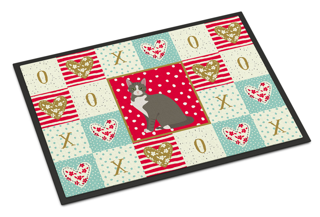 Brazilian Shorthair Cat Love Doormat Indoor Outdoor 18H X 27W Front Door Mat Rugs for Entryway, Non Slip Washable