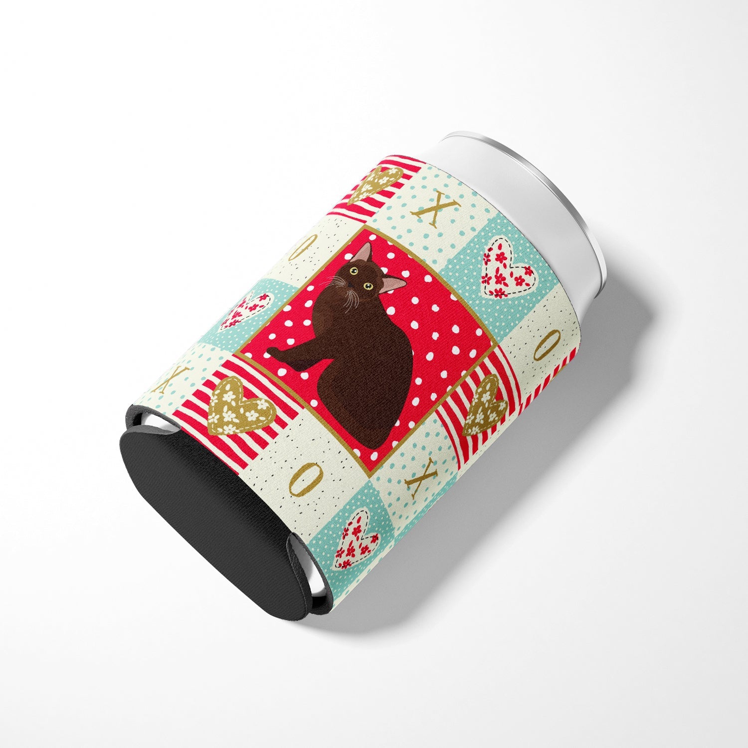 Burmese Cat Love Can or Bottle Hugger Cooler Sleeve for Standard 12 oz Cans, Insulated Foam Beer & Soda Can Hugger Reusable
