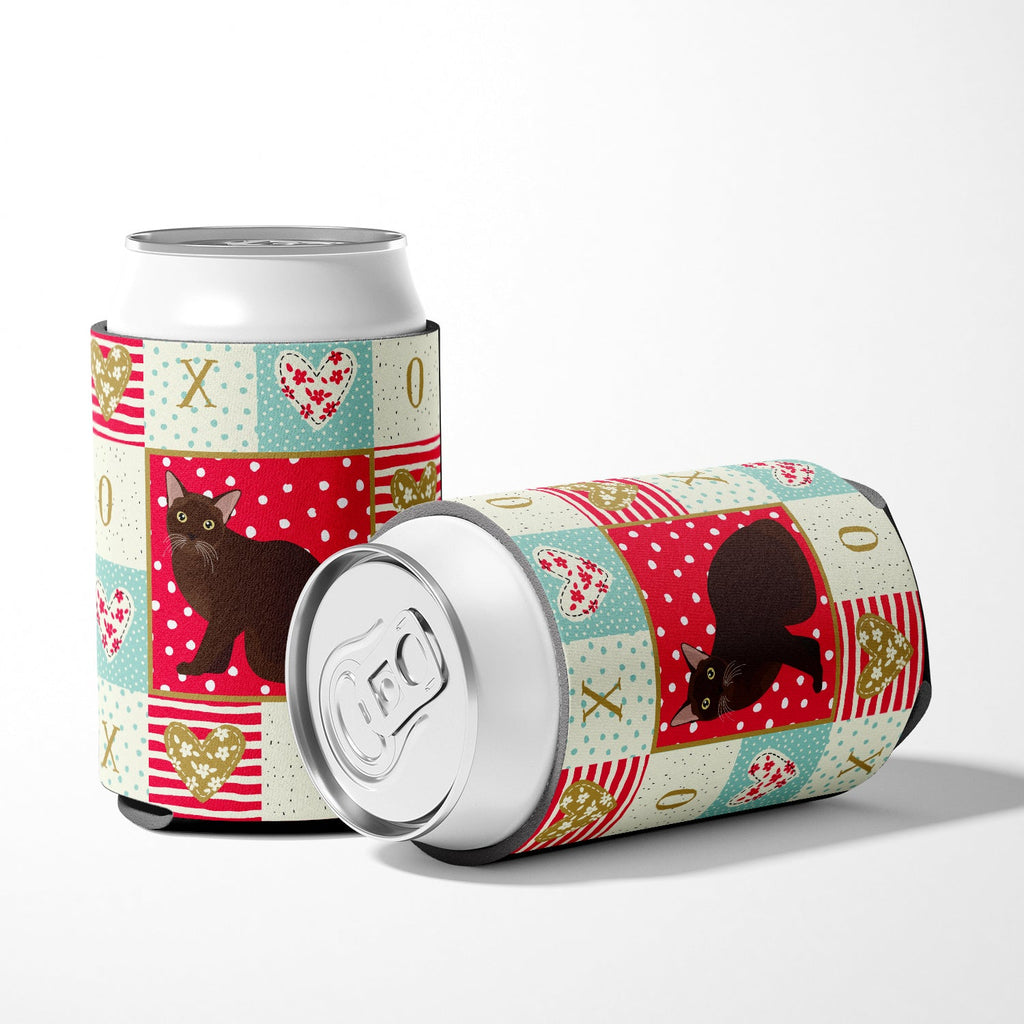 Burmese Cat Love Can or Bottle Hugger Cooler Sleeve for Standard 12 oz Cans, Insulated Foam Beer & Soda Can Hugger Reusable