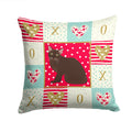 Burmese Cat Love Decorative Throw Pillow 14x14 Indoor Outdoor Accent Cushion, Fabric Cover with Insert for Sofa, Bed, Porch & Living Room