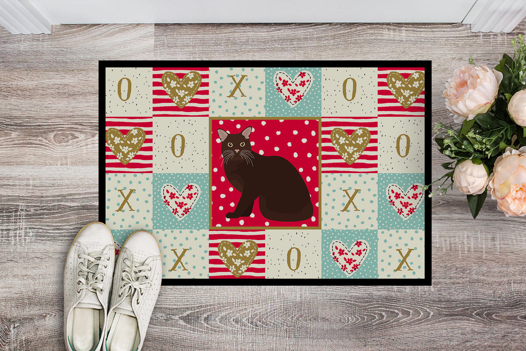 Burmese #2 Cat Love Doormat Indoor Outdoor 24H X 36W Front Door Mat Rugs for Entryway, Non Slip Washable Low Pile,