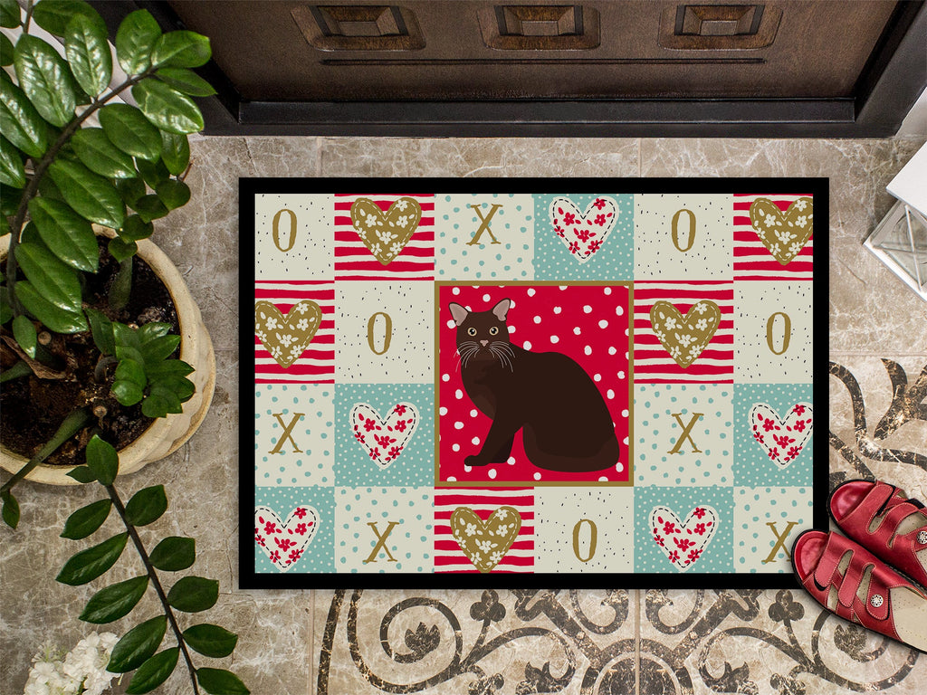 Burmese #2 Cat Love Doormat Indoor Outdoor 24H X 36W Front Door Mat Rugs for Entryway, Non Slip Washable Low Pile,