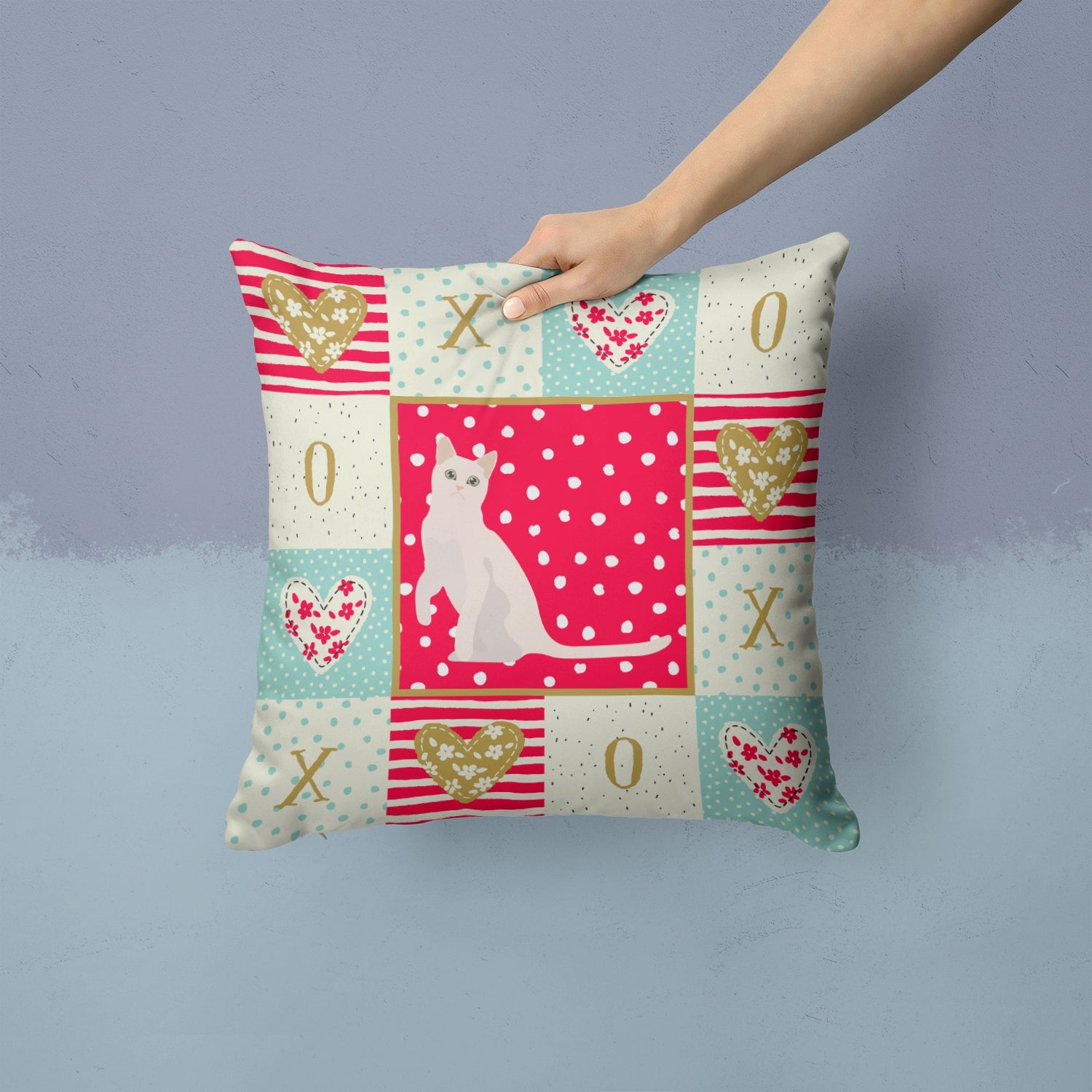 Burmilla #1 Cat Love Decorative Throw Pillow 14x14 Indoor Outdoor Accent Cushion, Fabric Cover with Insert for Sofa, Bed, Porch & Living Room