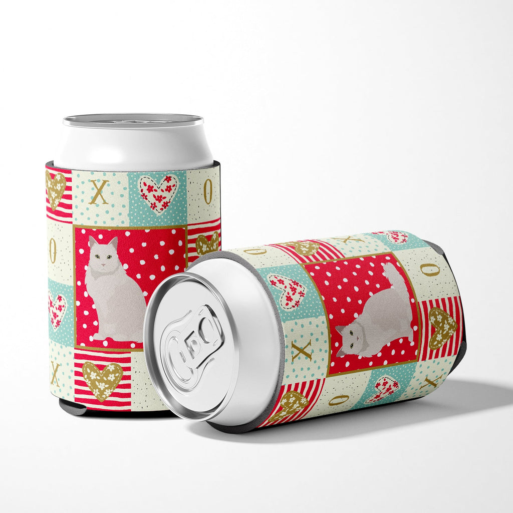 Chantilly Tiffany Cat Love Can or Bottle Hugger Cooler Sleeve for Standard 12 oz Cans, Insulated Foam Beer & Soda Can Hugger Reusable