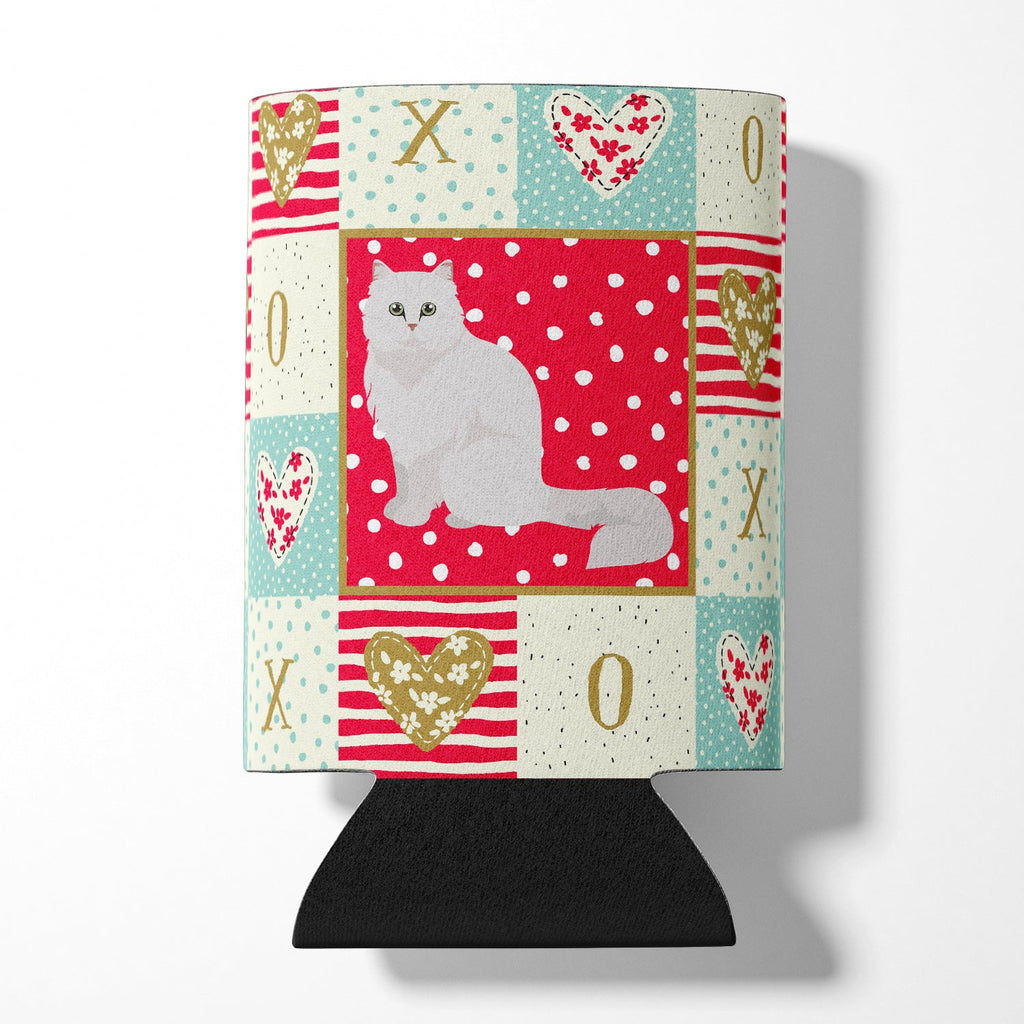 Chinchilla Persian Longhair Cat Love Can or Bottle Hugger Cooler Sleeve for Standard 12 oz Cans, Insulated Foam Beer & Soda Can Hugger Reusable