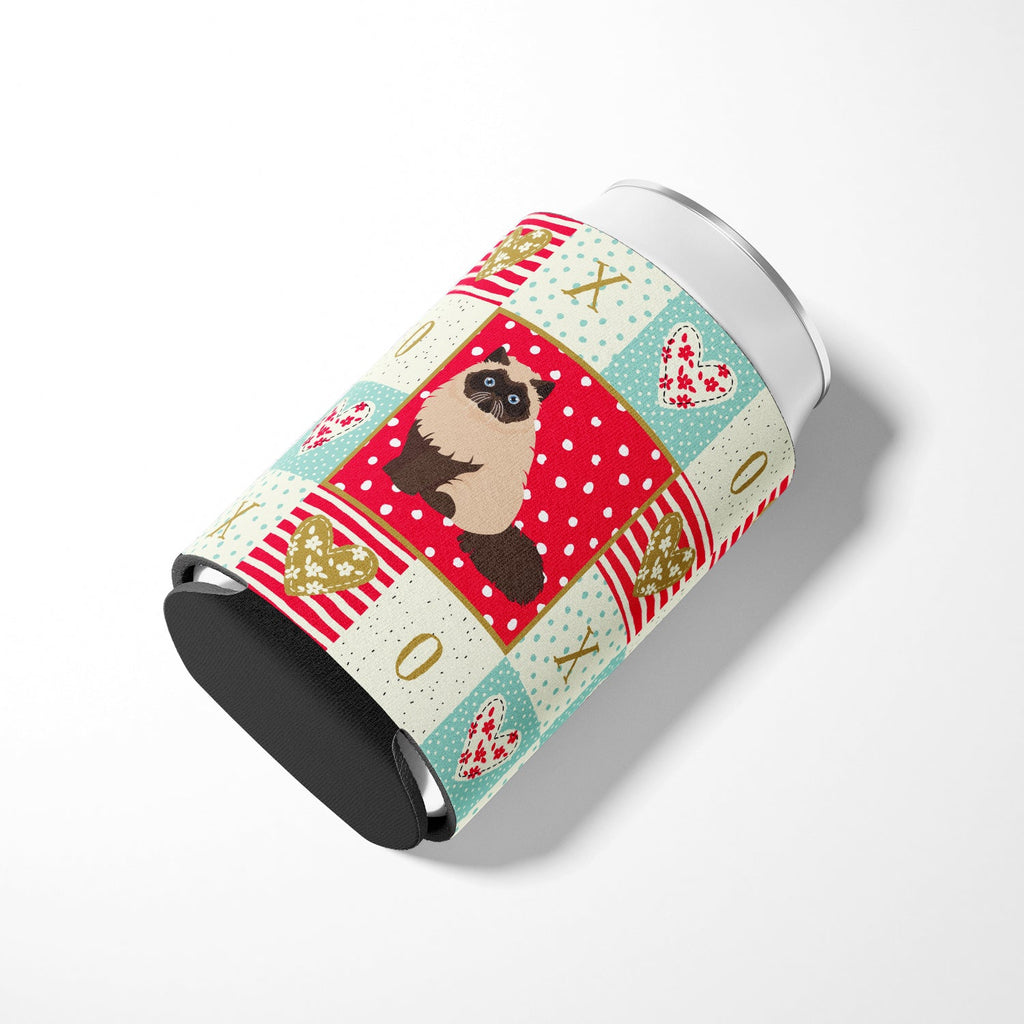 Colorpoint Persian Hymalayan Cat Love Can or Bottle Hugger Cooler Sleeve for Standard 12 oz Cans, Insulated Foam Beer & Soda Can Hugger Reusable
