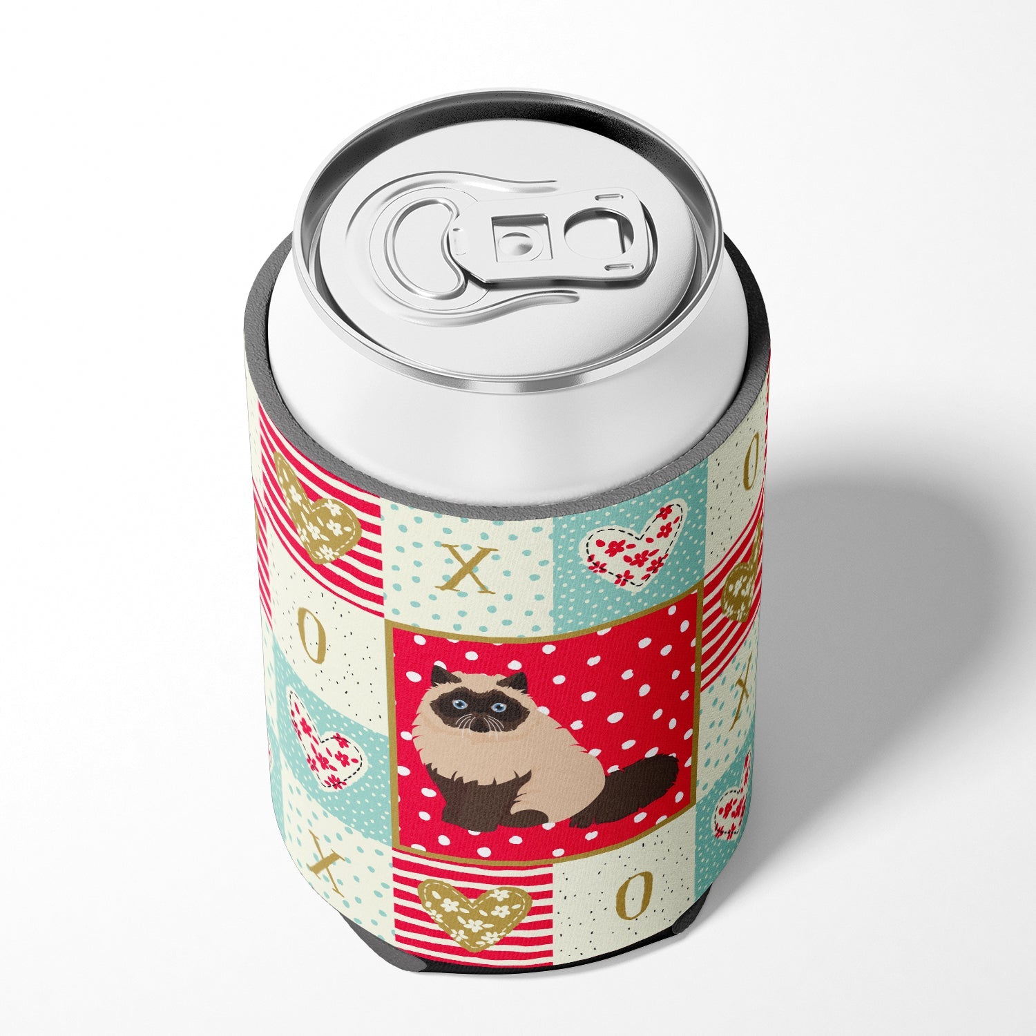 Colorpoint Persian Hymalayan Cat Love Can or Bottle Hugger Cooler Sleeve for Standard 12 oz Cans, Insulated Foam Beer & Soda Can Hugger Reusable