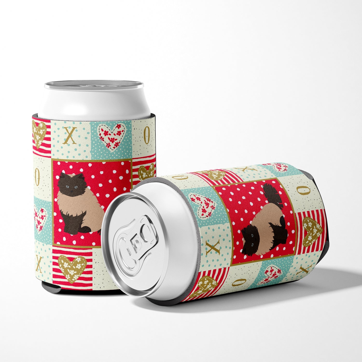 Colorpoint Persian Hymalayan #2 Cat Love Can or Bottle Hugger Cooler Sleeve for Standard 12 oz Cans, Insulated Foam Beer & Soda Can Hugger Reusable