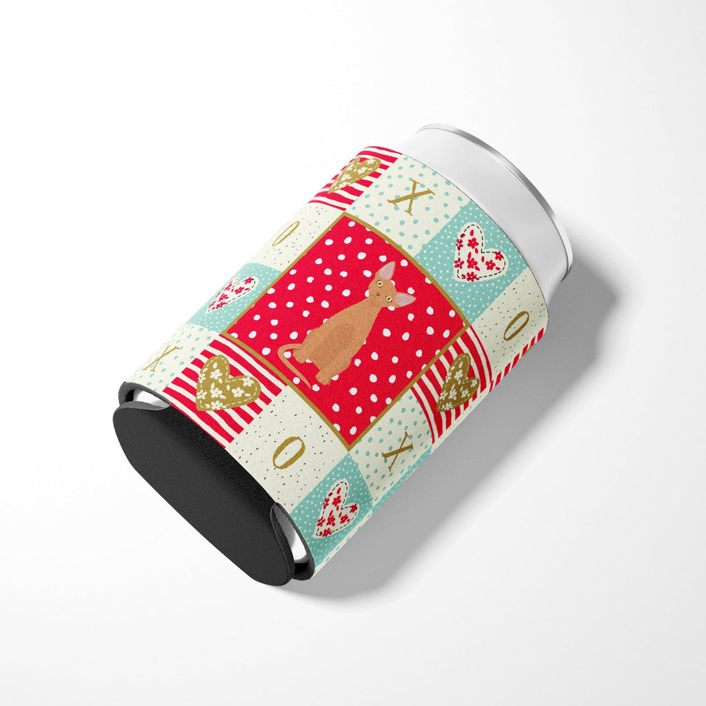 Devon Rex #1 Cat Love Can or Bottle Hugger Cooler Sleeve for Standard 12 oz Cans, Insulated Foam Beer & Soda Can Hugger Reusable