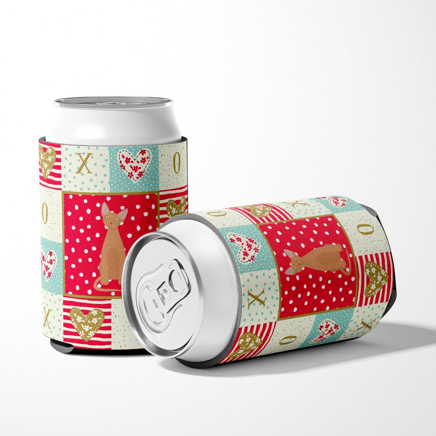 Devon Rex #1 Cat Love Can or Bottle Hugger Cooler Sleeve for Standard 12 oz Cans, Insulated Foam Beer & Soda Can Hugger Reusable