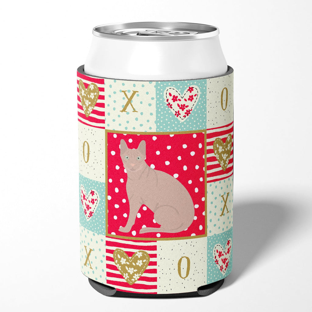 Don Sphynx Cat Love Can or Bottle Hugger Cooler Sleeve for Standard 12 oz Cans, Insulated Foam Beer & Soda Can Hugger Reusable