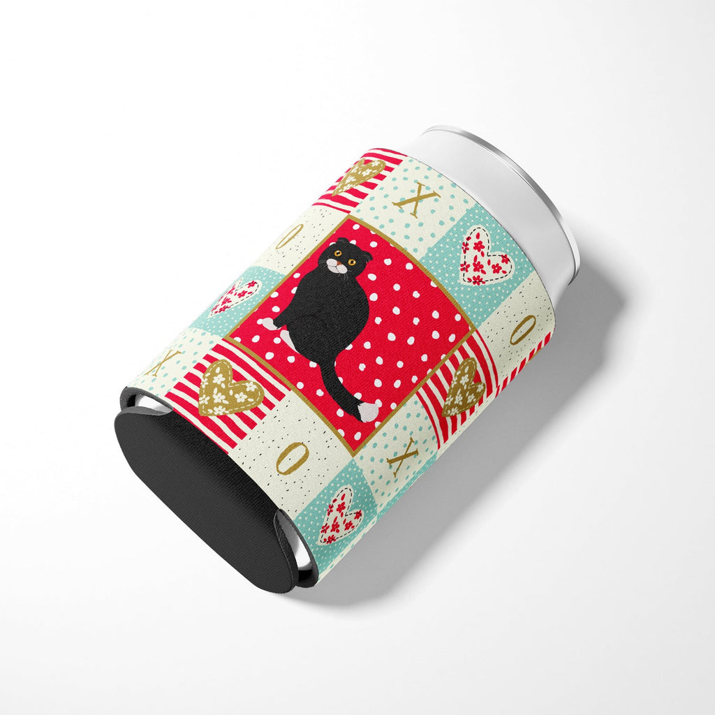 Foldex Exotic Fold #2 Cat Love Can or Bottle Hugger Cooler Sleeve for Standard 12 oz Cans, Insulated Foam Beer & Soda Can Hugger Reusable