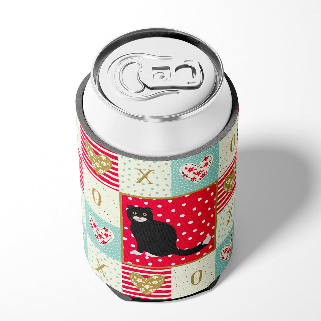 Foldex Exotic Fold #2 Cat Love Can or Bottle Hugger Cooler Sleeve for Standard 12 oz Cans, Insulated Foam Beer & Soda Can Hugger Reusable