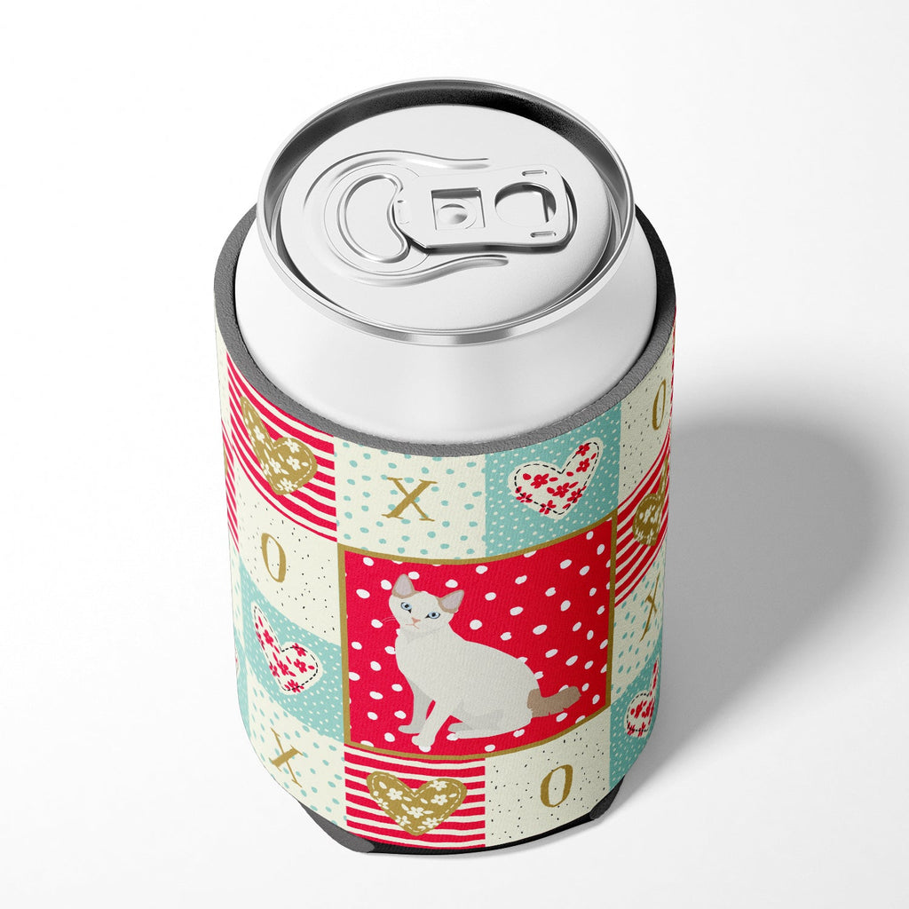 Korean Bobtail Cat Love Can or Bottle Hugger Cooler Sleeve for Standard 12 oz Cans, Insulated Foam Beer & Soda Can Hugger Reusable