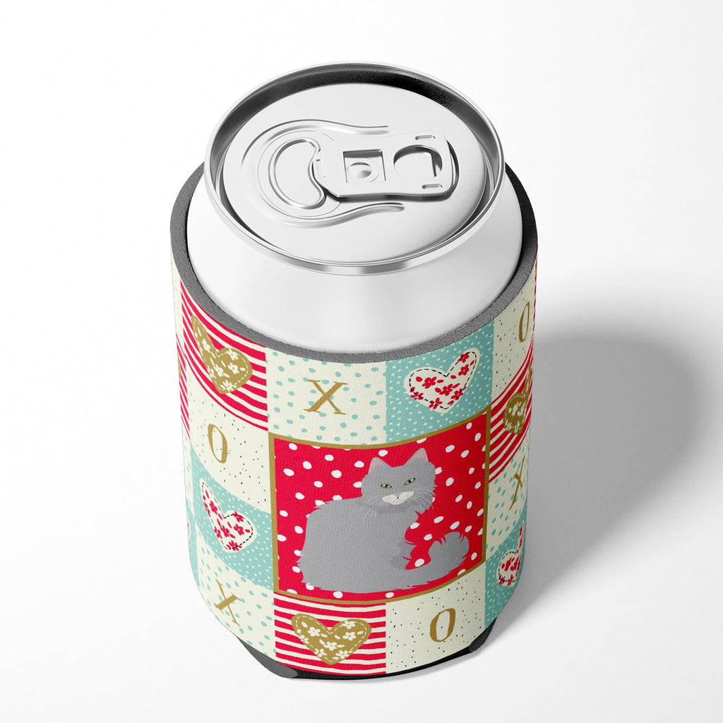 Norwegian Forest Cat Love Can or Bottle Hugger Cooler Sleeve for Standard 12 oz Cans, Insulated Foam Beer & Soda Can Hugger Reusable
