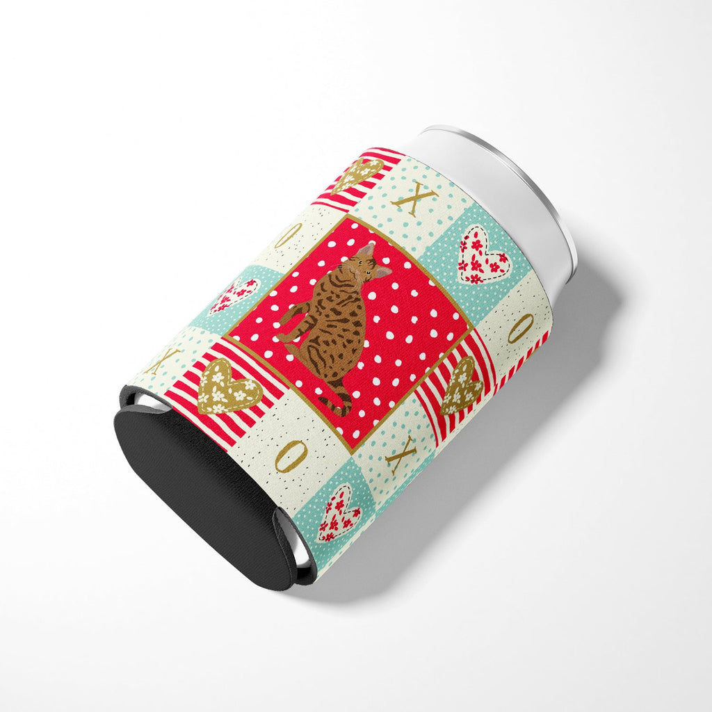Ocicat #2 Cat Love Can or Bottle Hugger Cooler Sleeve for Standard 12 oz Cans, Insulated Foam Beer & Soda Can Hugger Reusable