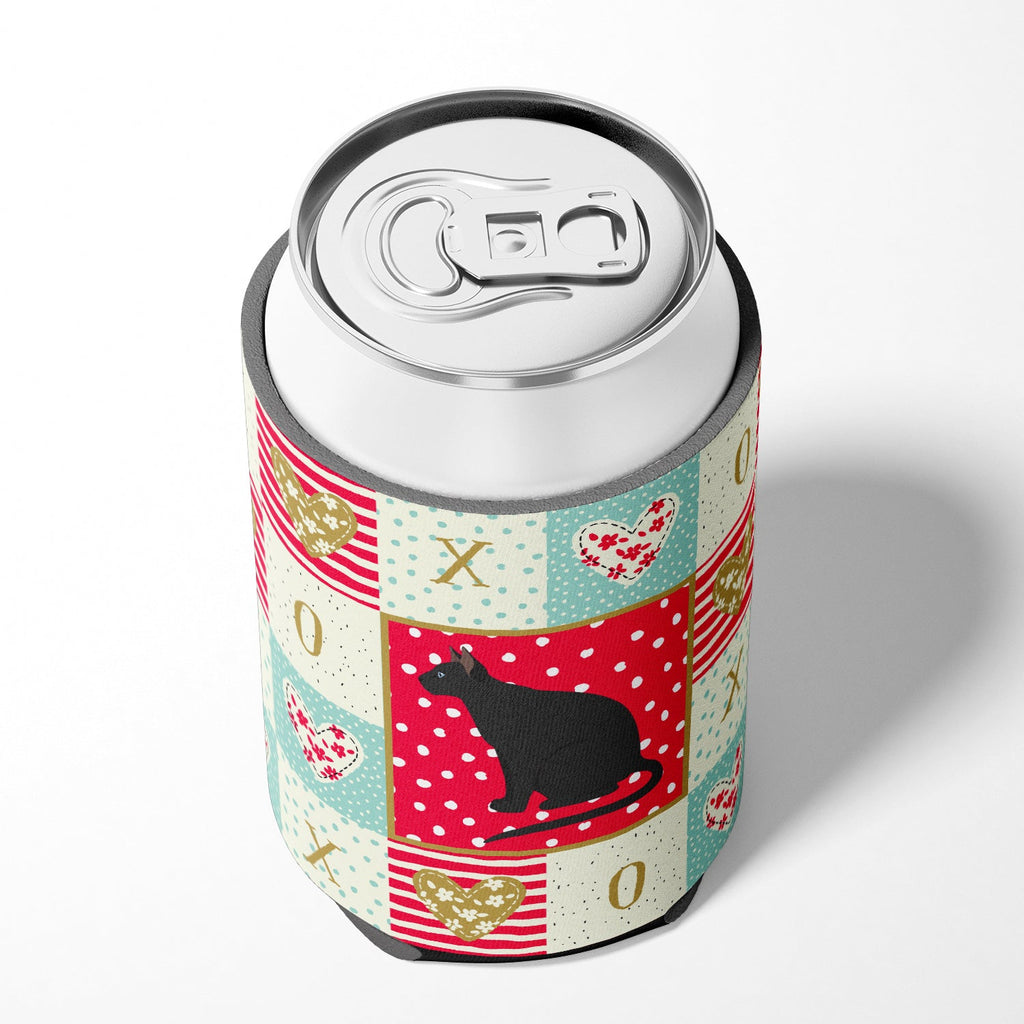 Ojos Azules Cat Love Can or Bottle Hugger Cooler Sleeve for Standard 12 oz Cans, Insulated Foam Beer & Soda Can Hugger Reusable