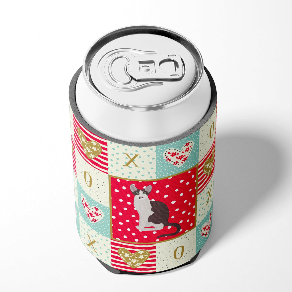 Oriental Bicolor Cat Love Can or Bottle Hugger Cooler Sleeve for Standard 12 oz Cans, Insulated Foam Beer & Soda Can Hugger Reusable