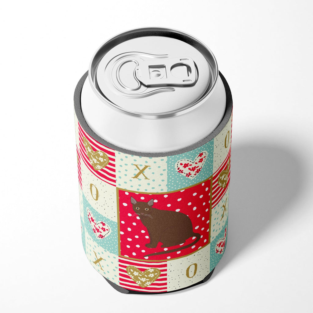 Raas Cat Love Can or Bottle Hugger Cooler Sleeve for Standard 12 oz Cans, Insulated Foam Beer & Soda Can Hugger Reusable