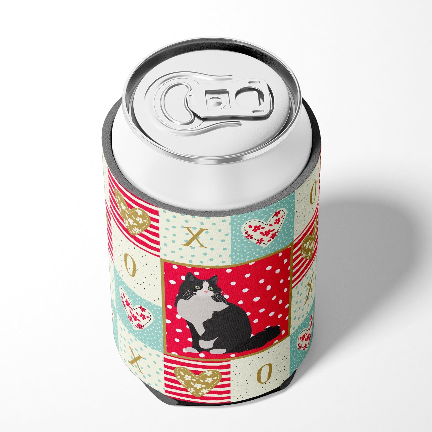 Ragamuffin Cat Love Can or Bottle Hugger Cooler Sleeve for Standard 12 oz Cans, Insulated Foam Beer & Soda Can Hugger Reusable