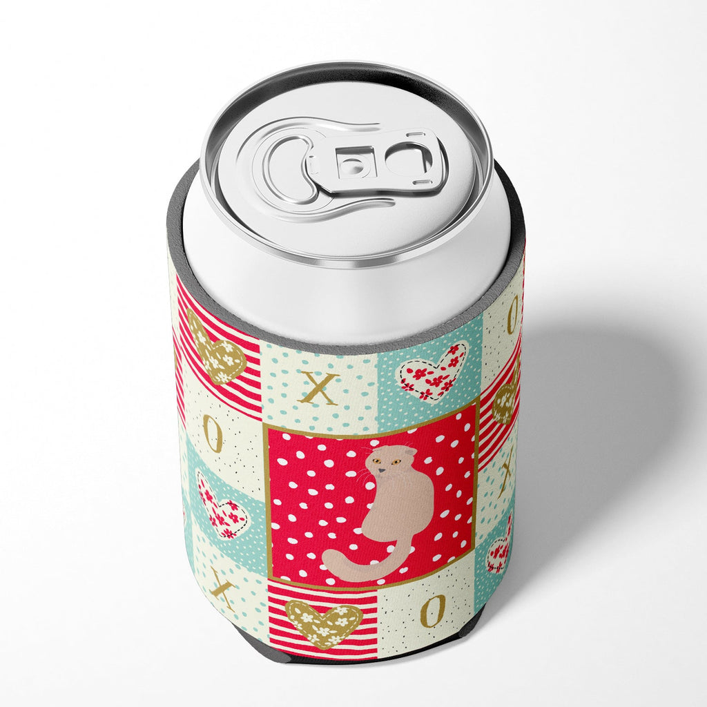 Scottish Fold Cat Love Can or Bottle Hugger Cooler Sleeve for Standard 12 oz Cans, Insulated Foam Beer & Soda Can Hugger Reusable
