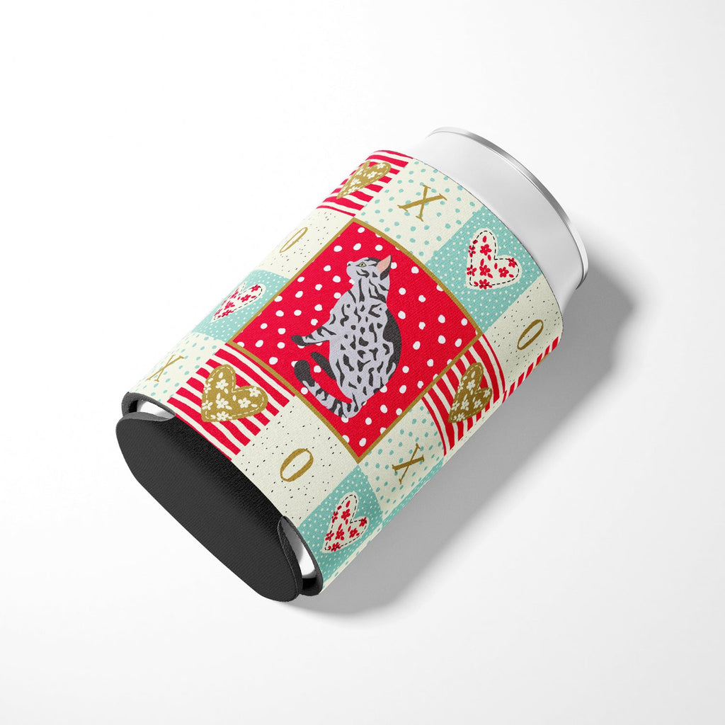 Serengeti Cat Love Can or Bottle Hugger Cooler Sleeve for Standard 12 oz Cans, Insulated Foam Beer & Soda Can Hugger Reusable