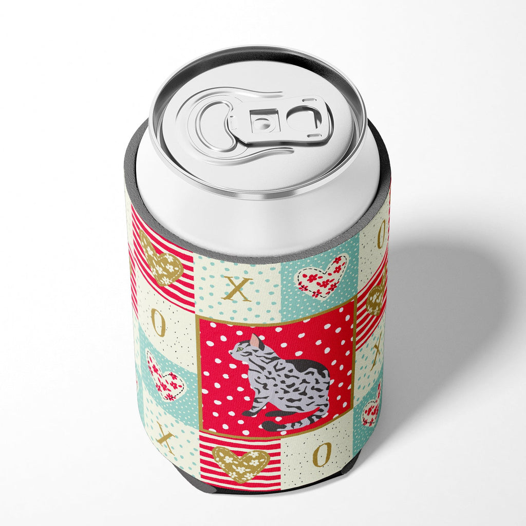 Serengeti Cat Love Can or Bottle Hugger Cooler Sleeve for Standard 12 oz Cans, Insulated Foam Beer & Soda Can Hugger Reusable
