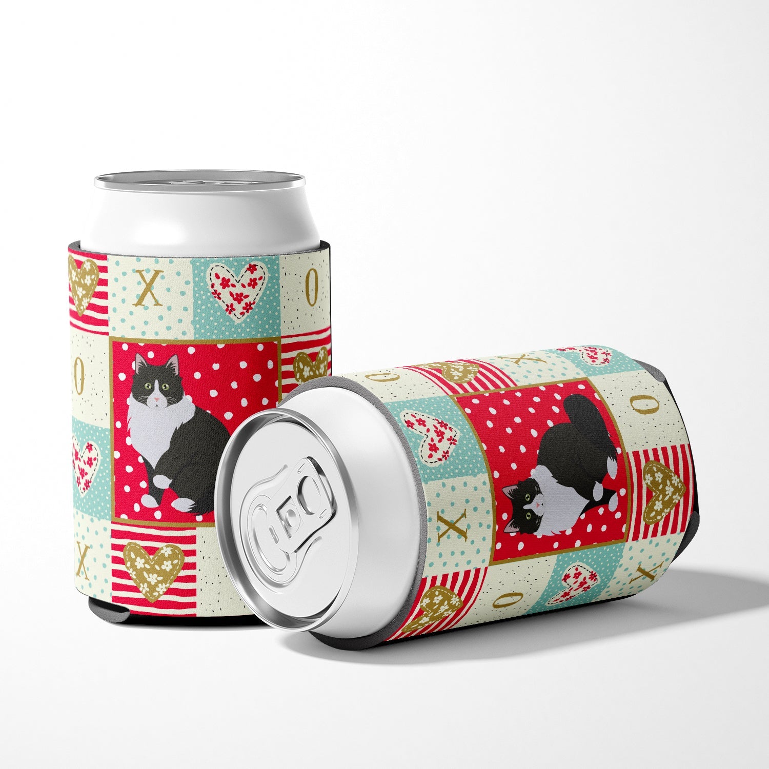 Siberian Forest Cat Love Can or Bottle Hugger Cooler Sleeve for Standard 12 oz Cans, Insulated Foam Beer & Soda Can Hugger Reusable
