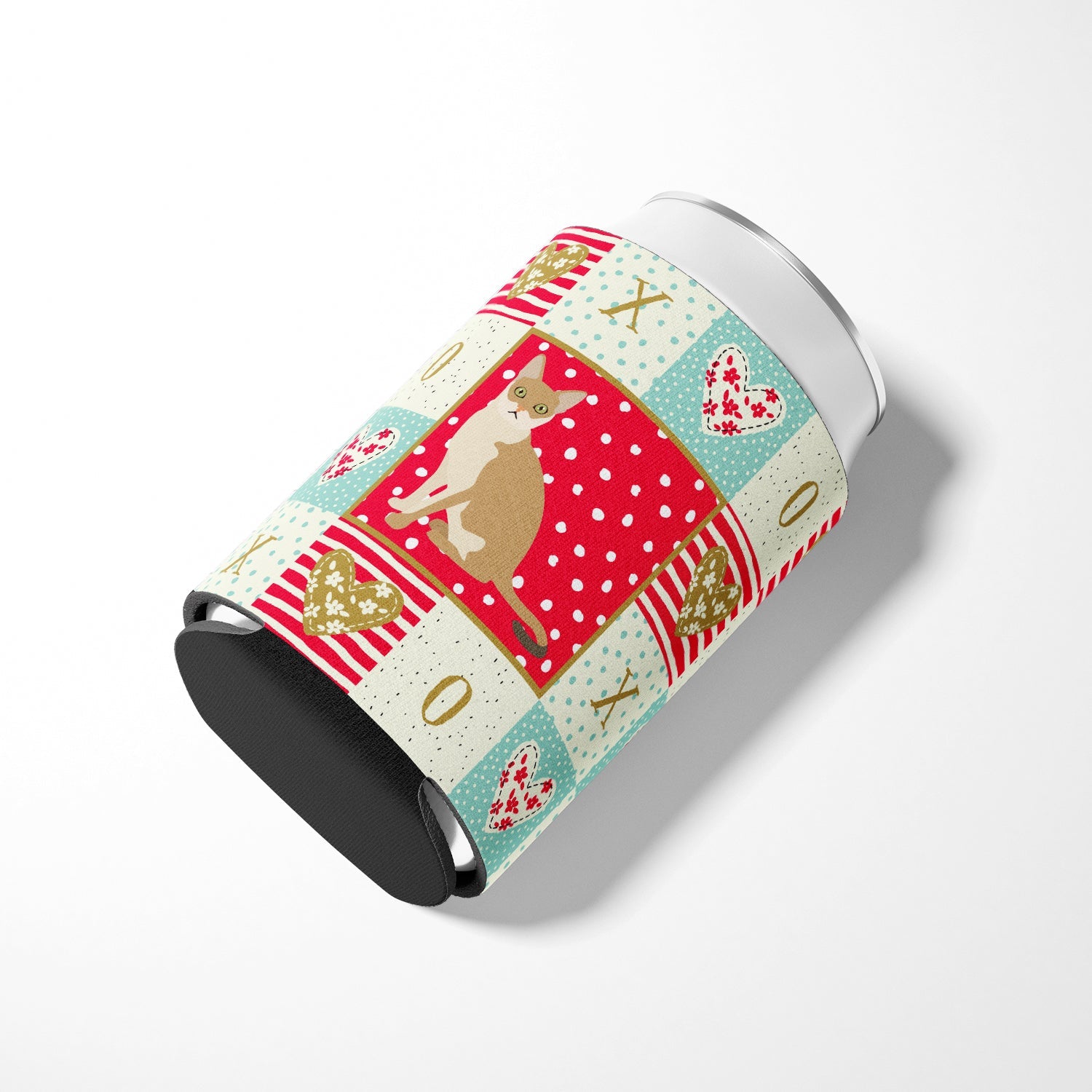 Singapura Cat Love Can or Bottle Hugger Cooler Sleeve for Standard 12 oz Cans, Insulated Foam Beer & Soda Can Hugger Reusable