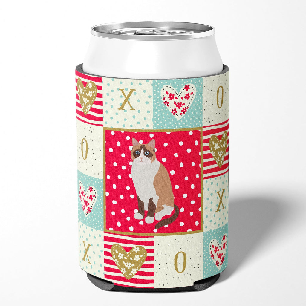 Snowshoe Cat Love Can or Bottle Hugger Cooler Sleeve for Standard 12 oz Cans, Insulated Foam Beer & Soda Can Hugger Reusable