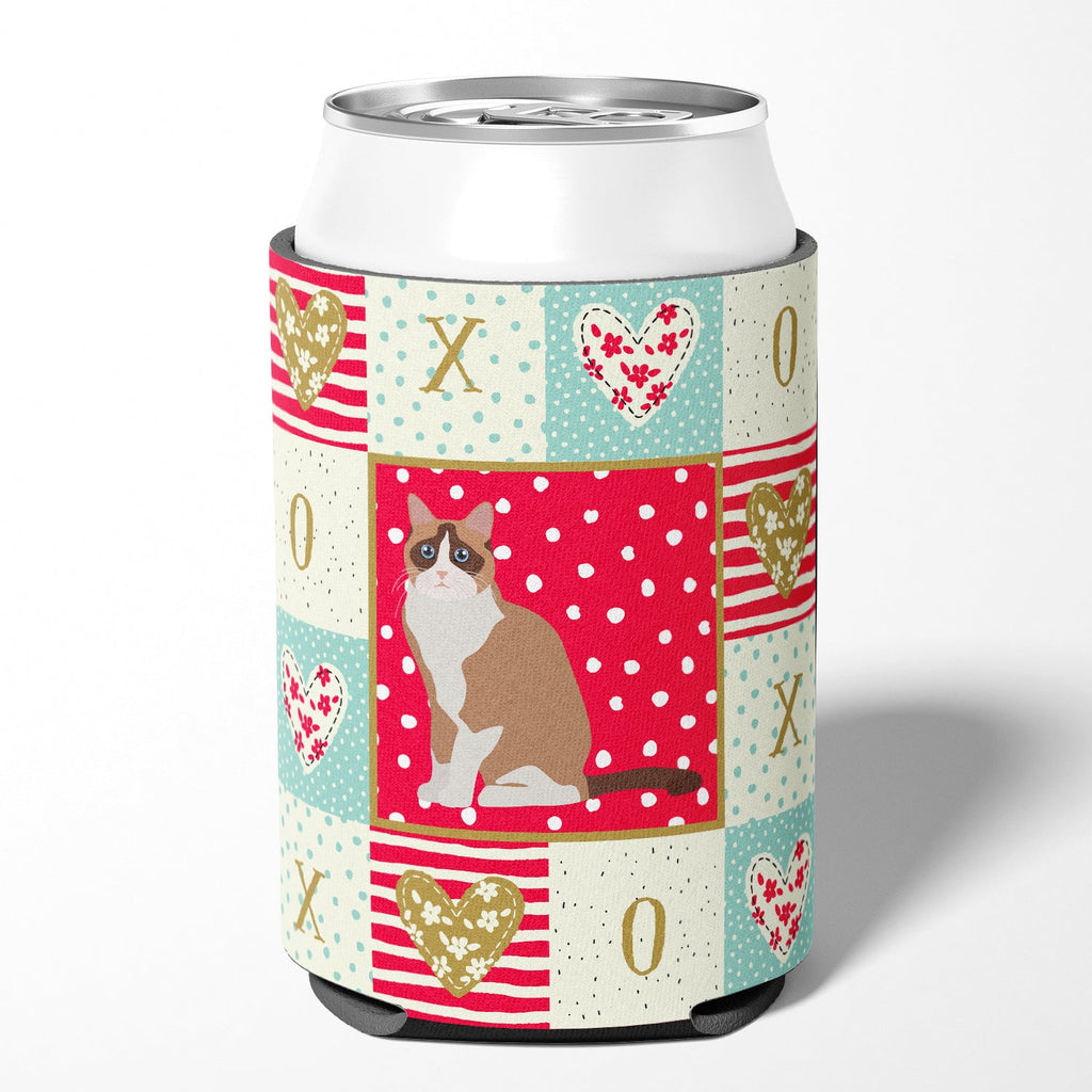 Snowshoe #2 Cat Love Can or Bottle Hugger Cooler Sleeve for Standard 12 oz Cans, Insulated Foam Beer & Soda Can Hugger Reusable