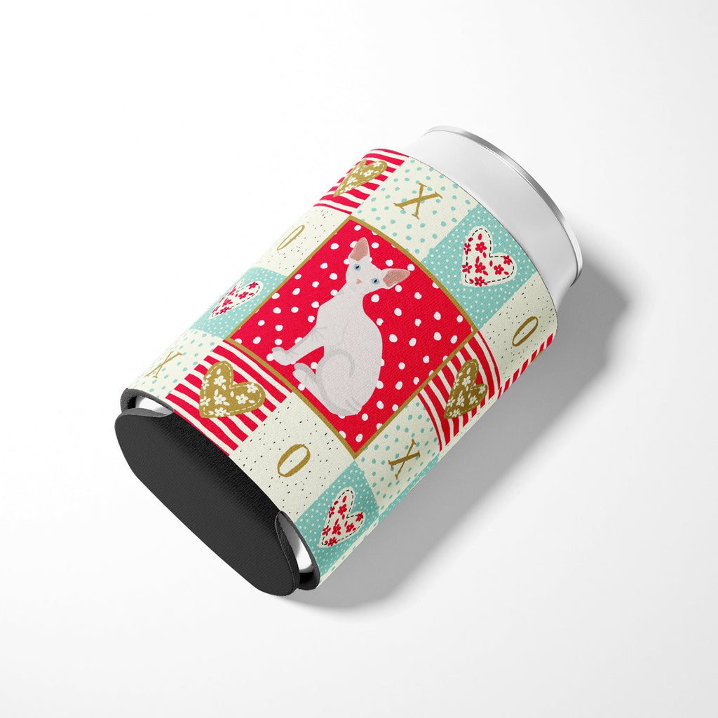 Sphynx Cat Love Can or Bottle Hugger Cooler Sleeve for Standard 12 oz Cans, Insulated Foam Beer & Soda Can Hugger Reusable