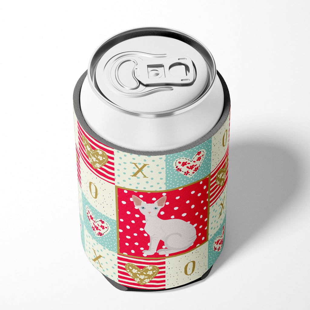 Sphynx Cat Love Can or Bottle Hugger Cooler Sleeve for Standard 12 oz Cans, Insulated Foam Beer & Soda Can Hugger Reusable