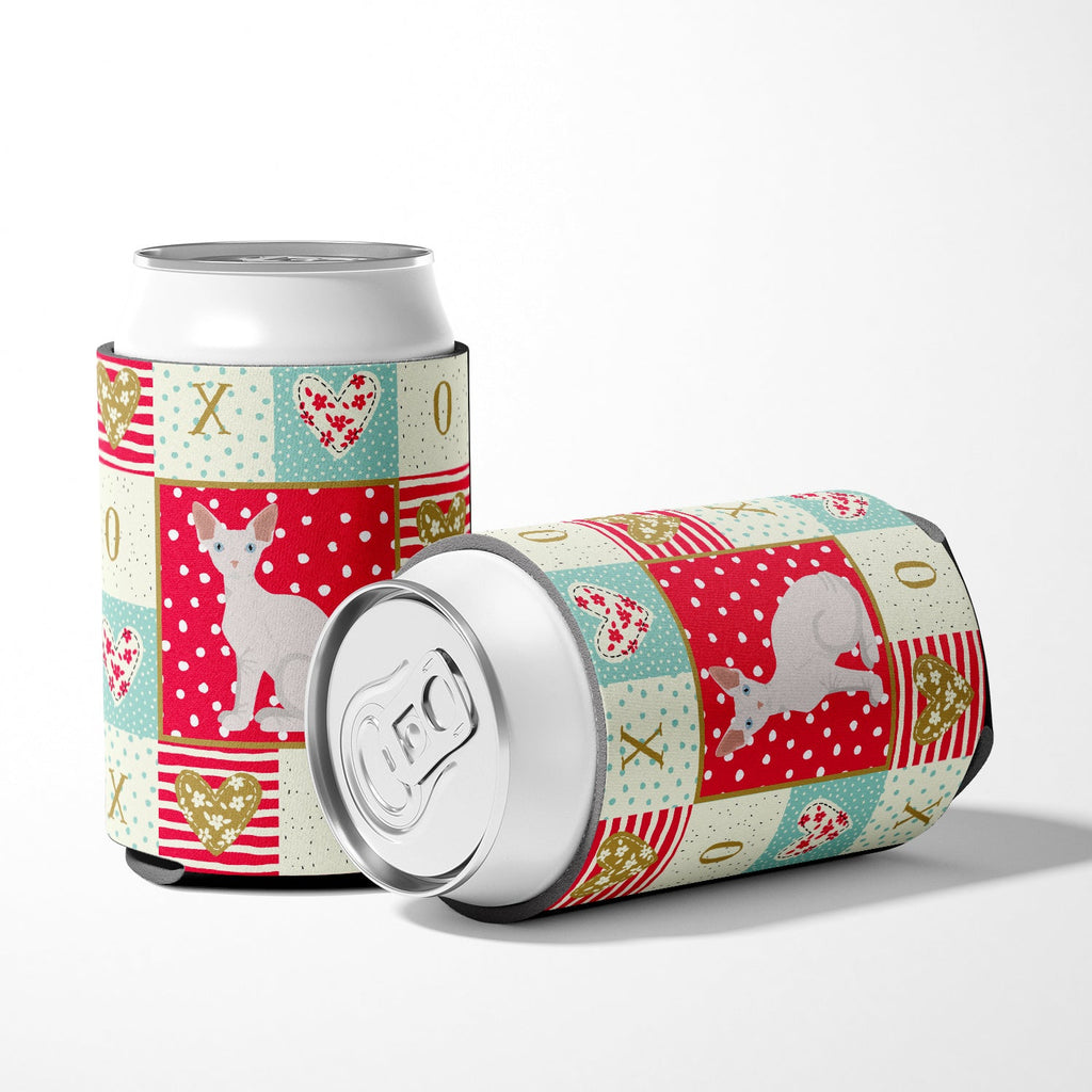 Sphynx Cat Love Can or Bottle Hugger Cooler Sleeve for Standard 12 oz Cans, Insulated Foam Beer & Soda Can Hugger Reusable