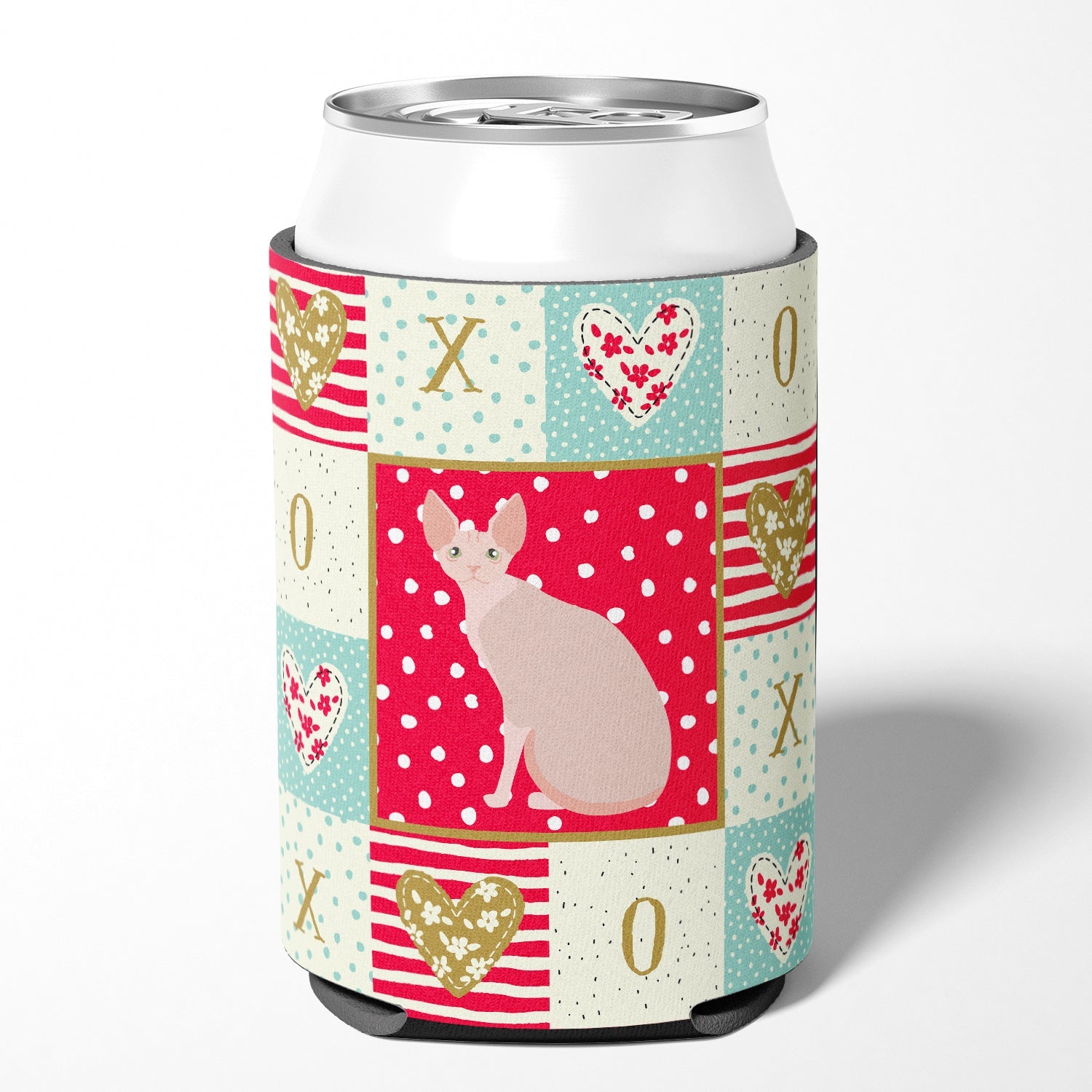 Sphynx #2 Cat Love Can or Bottle Hugger Cooler Sleeve for Standard 12 oz Cans, Insulated Foam Beer & Soda Can Hugger Reusable