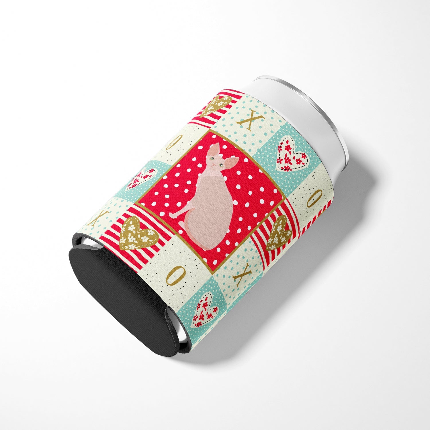 Sphynx #2 Cat Love Can or Bottle Hugger Cooler Sleeve for Standard 12 oz Cans, Insulated Foam Beer & Soda Can Hugger Reusable