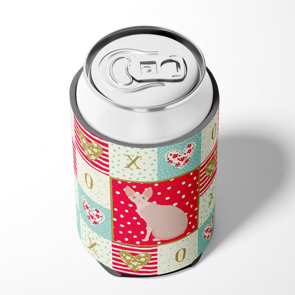 Sphynx #2 Cat Love Can or Bottle Hugger Cooler Sleeve for Standard 12 oz Cans, Insulated Foam Beer & Soda Can Hugger Reusable