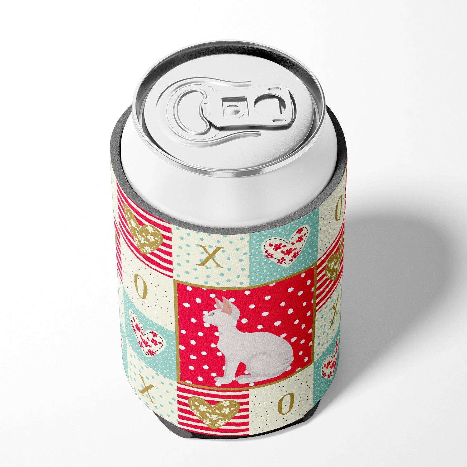 Sphynx #3 Cat Love Can or Bottle Hugger Cooler Sleeve for Standard 12 oz Cans, Insulated Foam Beer & Soda Can Hugger Reusable