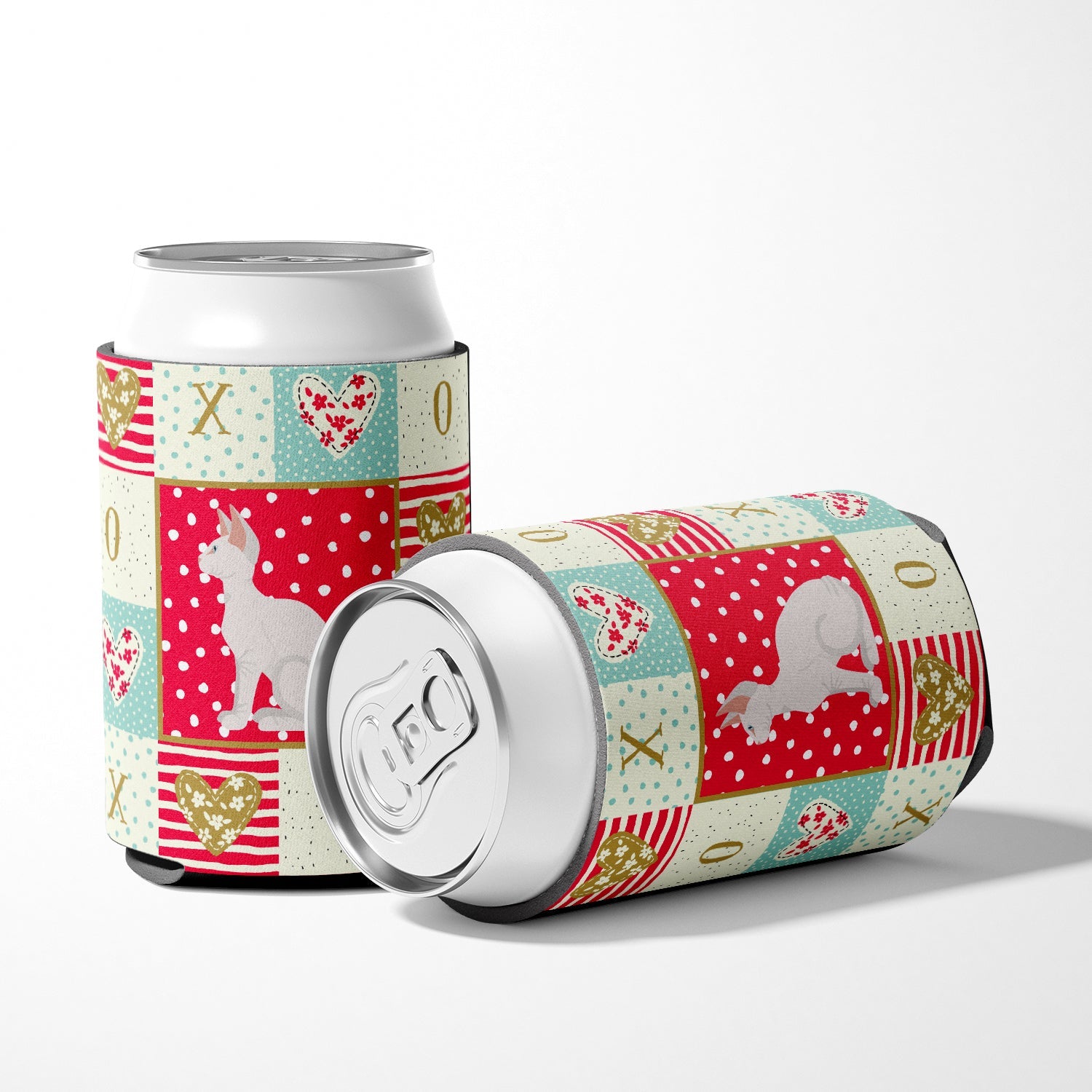 Sphynx #3 Cat Love Can or Bottle Hugger Cooler Sleeve for Standard 12 oz Cans, Insulated Foam Beer & Soda Can Hugger Reusable