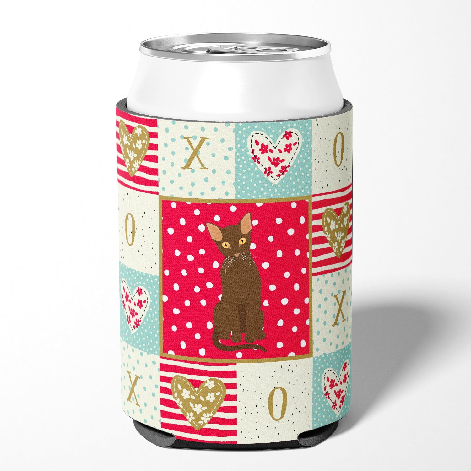 Suphalak Cat Love Can or Bottle Hugger Cooler Sleeve for Standard 12 oz Cans, Insulated Foam Beer & Soda Can Hugger Reusable