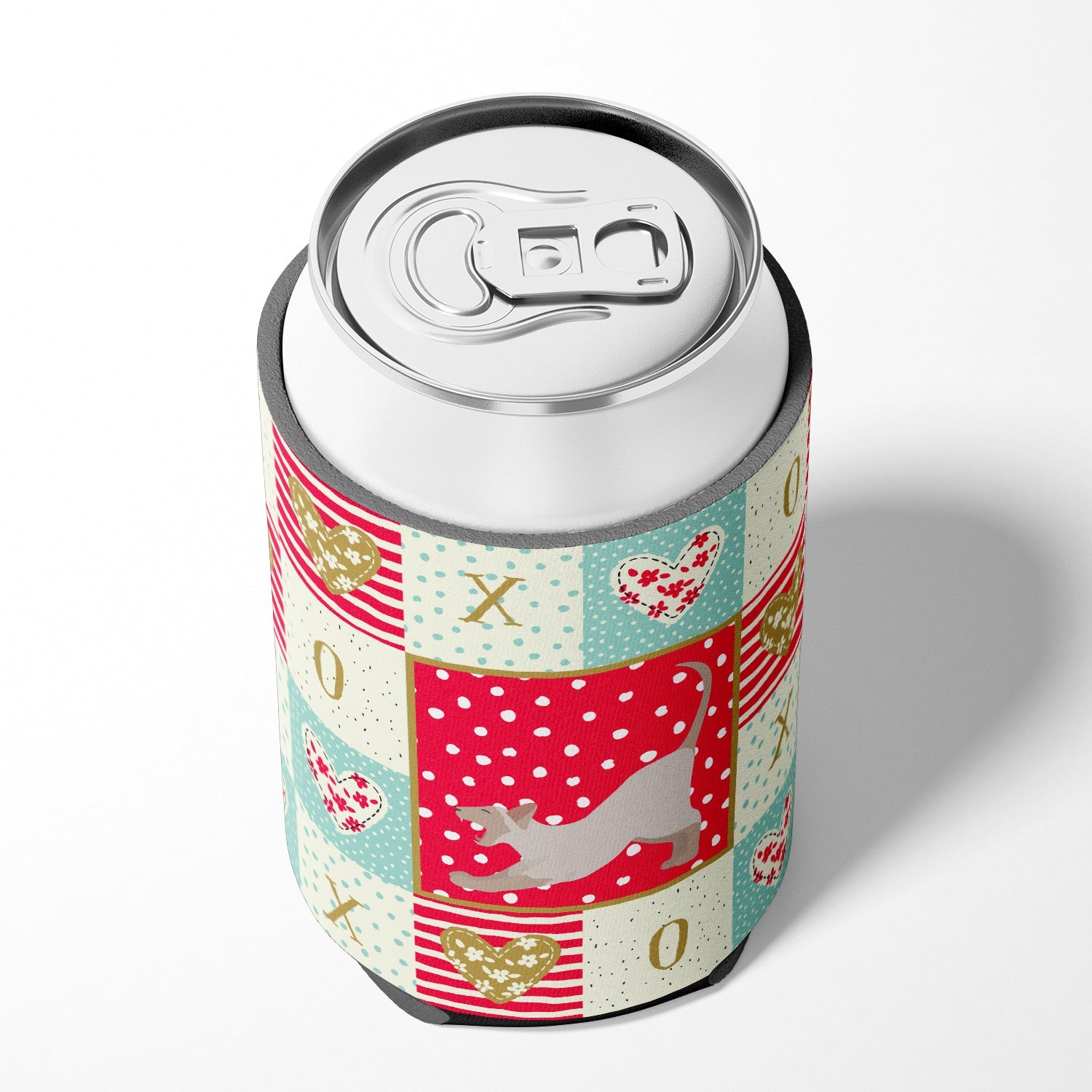 Thai Lilac Cat Love Can or Bottle Hugger Cooler Sleeve for Standard 12 oz Cans, Insulated Foam Beer & Soda Can Hugger Reusable