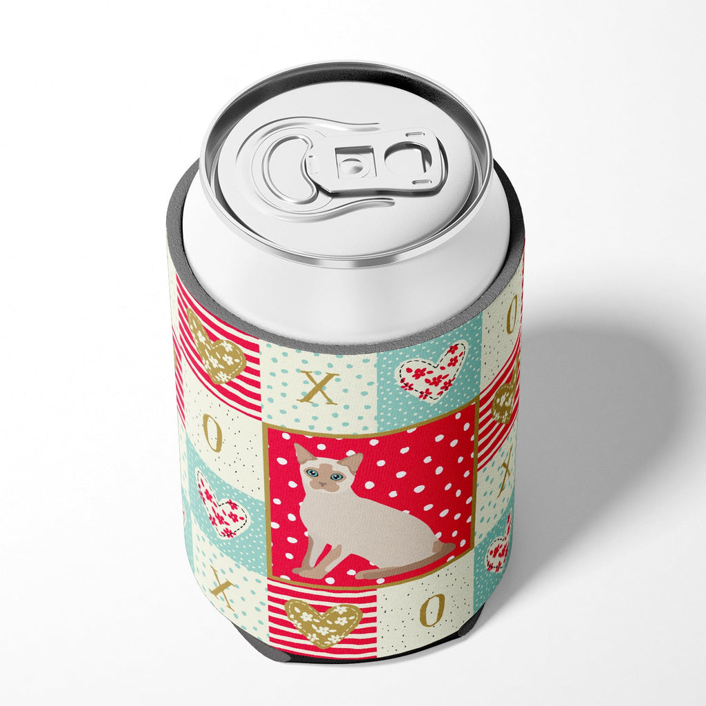 Tonkinese Cat Love Can or Bottle Hugger Cooler Sleeve for Standard 12 oz Cans, Insulated Foam Beer & Soda Can Hugger Reusable
