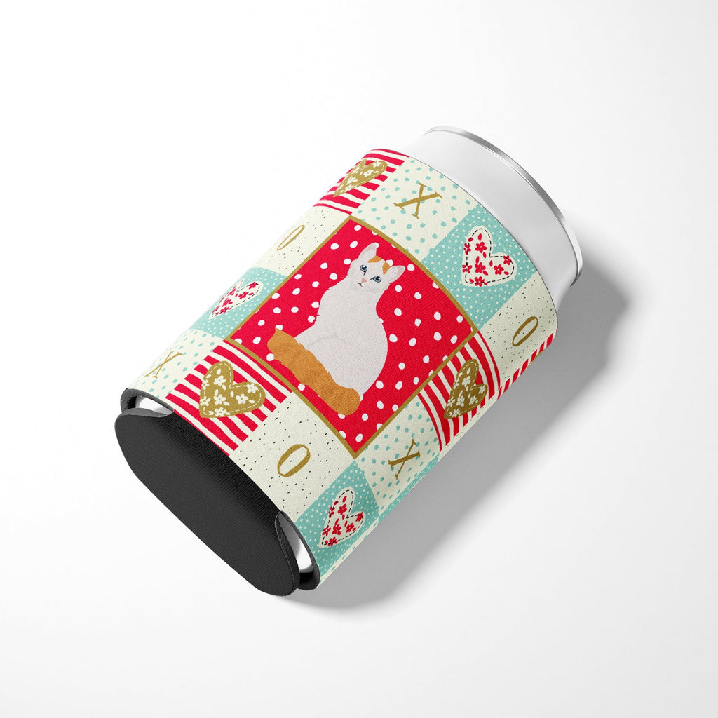 Turkish Van Cat Love Can or Bottle Hugger Cooler Sleeve for Standard 12 oz Cans, Insulated Foam Beer & Soda Can Hugger Reusable
