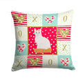 Turkish Van Cat Love Decorative Throw Pillow 14x14 Indoor Outdoor Accent Cushion, Fabric Cover with Insert for Sofa, Bed, Porch & Living Room