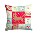 Australian Terrier Love Decorative Throw Pillow 14x14 Indoor Outdoor Accent Cushion, Fabric Cover with Insert for Sofa, Bed, Porch & Living Room