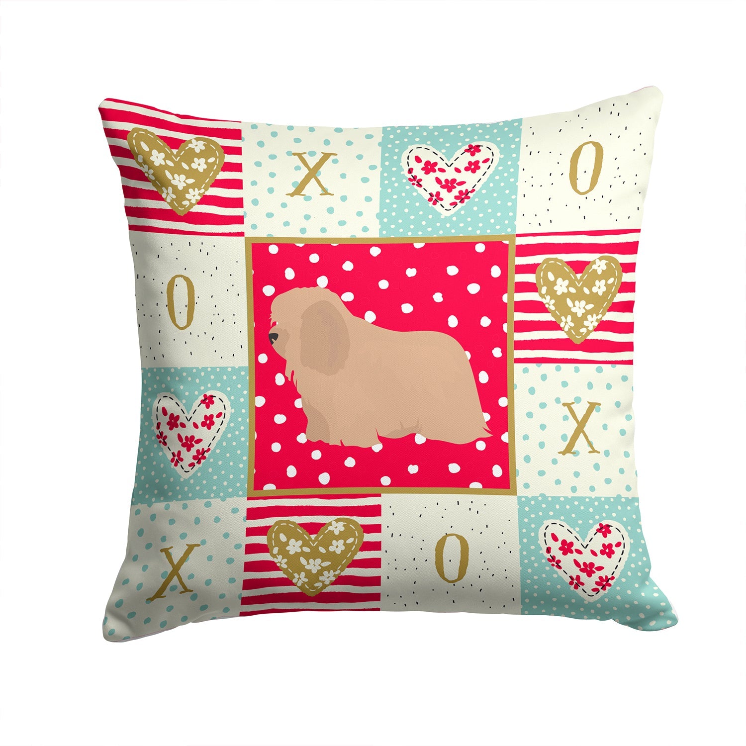 Coton de Tulear #1 Love Decorative Throw Pillow 14x14 Indoor Outdoor Accent Cushion, Fabric Cover with Insert for Sofa, Bed, Porch & Living Room