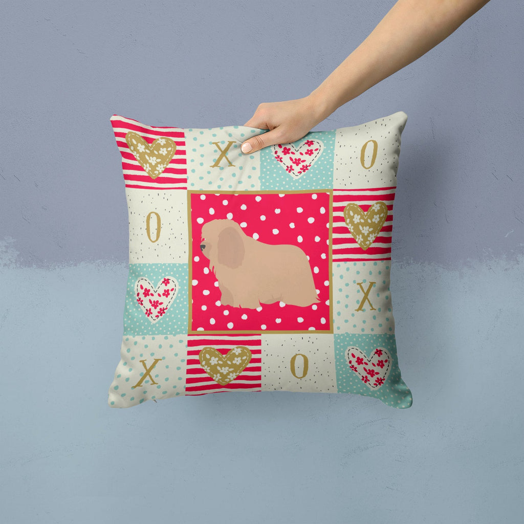 Coton de Tulear #1 Love Decorative Throw Pillow 14x14 Indoor Outdoor Accent Cushion, Fabric Cover with Insert for Sofa, Bed, Porch & Living Room